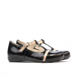 Pantofi copii mici 62c lac negru+bej
