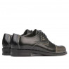Pantofi casual dama 696 lac negru combinat