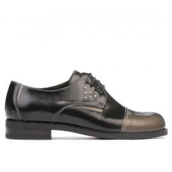 Női alkalmi cipő 696 fekete lakk kombinált