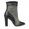 Ghete dama 1146 negru+gri sidef