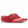 Pantofi casual dama 186 rosu combinat