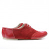 Pantofi casual dama 186 rosu combinat