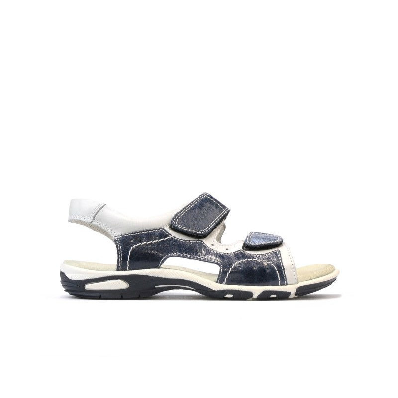 Sandale copii 322 indigo+alb