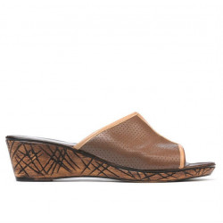 Sandale dama 5004mp capucino perforat