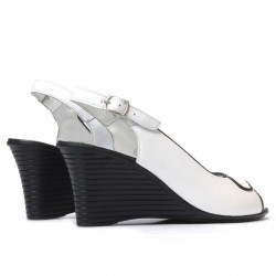 Sandale dama 596 alb+negru