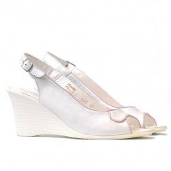 Sandale dama 596 alb sidef