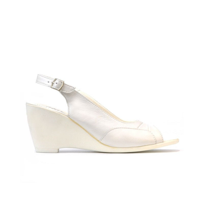 Sandale dama 599 alb sidef