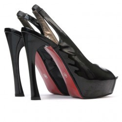 Sandale dama 1215 lac negru