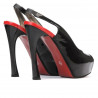 Sandale dama 1215 lac negru+rosu