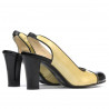Sandale dama 1216 lac bej+negru