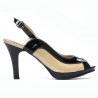 Sandale dama 1225 lac negru+bej