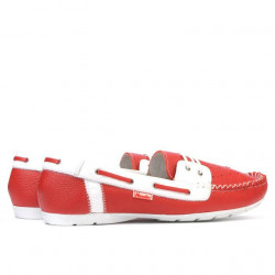 Mocasini dama 620p rosu+alb