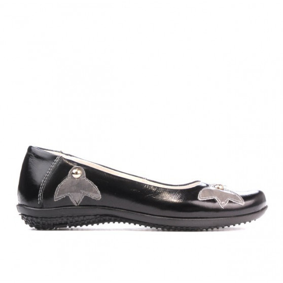 Pantofi copii 117 lac negru+gri Pantofi copii 117 lac negru+gri