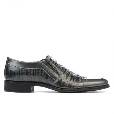 Pantofi eleganti adolescenti 389 lac gri combinat