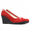 Pantofi casual dama 647 rosu velur