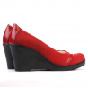 Pantofi casual dama 647 rosu velur