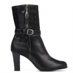 Cizme dama 1147 negru combinat