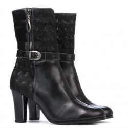 Cizme dama 1147 negru combinat