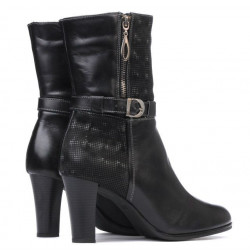 Cizme dama 1147 negru combinat