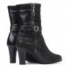 Cizme dama 1147 negru combinat