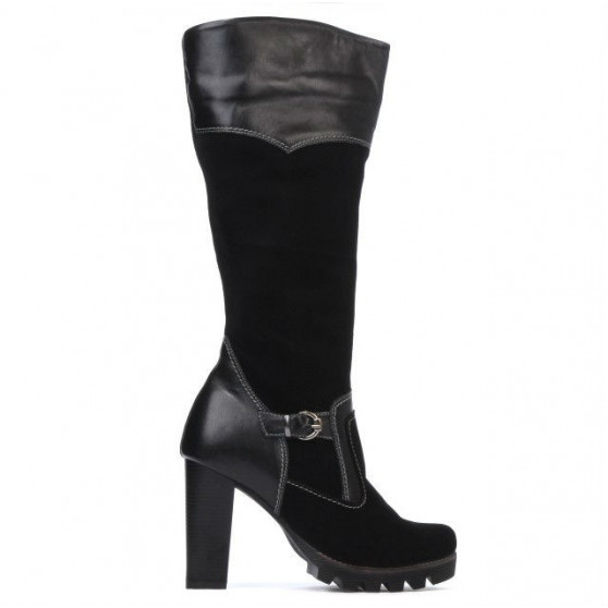 Cizme dama 1140 negru antilopa combinat Cizme dama 1140 negru antilopa combinat