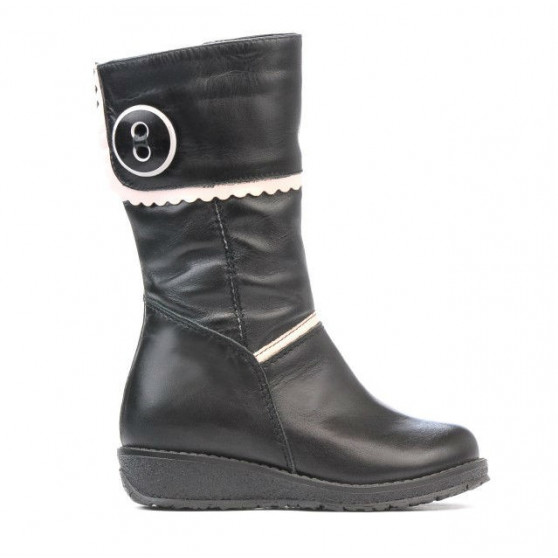 Cizme copii mici 25c negru combinat Cizme copii mici 25c negru combinat