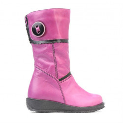 Cizme copii mici 25c roz+negru
