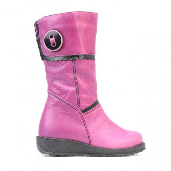 Cizme copii mici 25c roz+negru Cizme copii mici 25c roz+negru