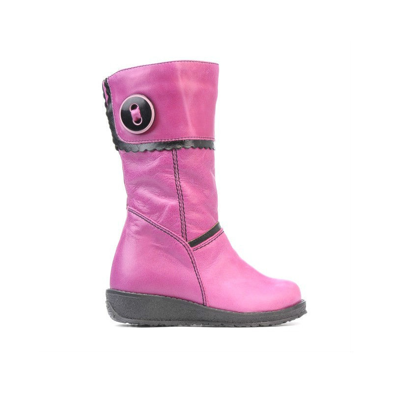 Cizme copii mici 25c roz+negru