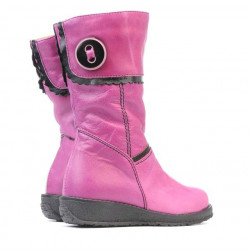 Cizme copii mici 25c roz+negru