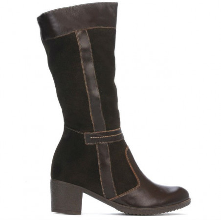 Cizme dama 3250 cafe combinat