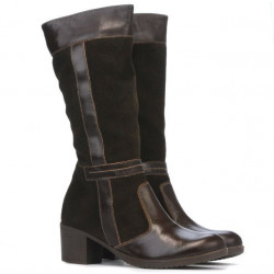Cizme dama 3250 cafe combinat