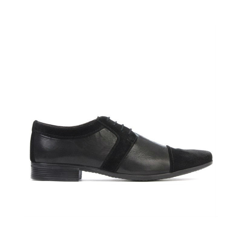 Pantofi eleganti barbati 742 negru combinat