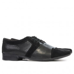 Pantofi eleganti barbati 742 negru combinat