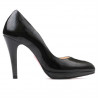Pantofi eleganti dama 1233 lac negru satinat