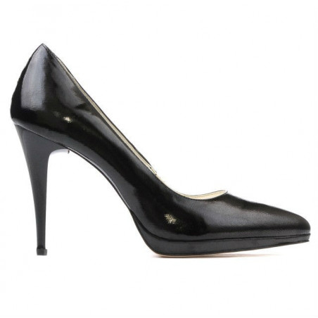 Pantofi eleganti dama 1244 lac negru satinat
