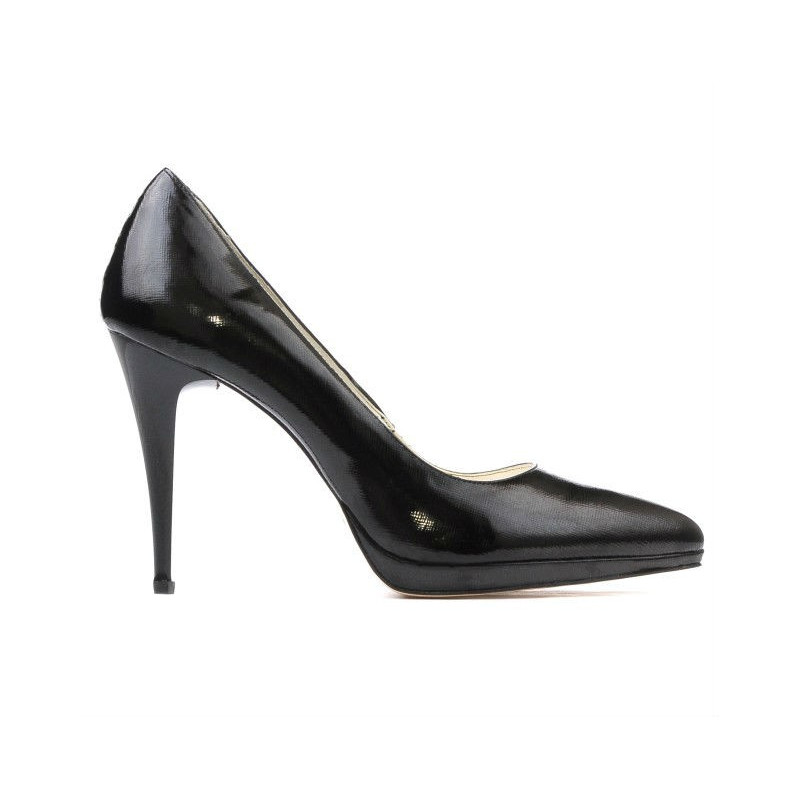 Pantofi eleganti dama 1244 lac negru satinat