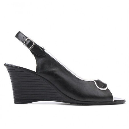 Sandale dama 596 negru+alb