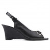 Sandale dama 596 negru+alb
