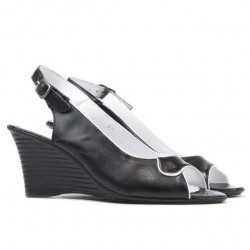 Sandale dama 596 negru+alb