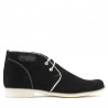 Ghete adolescenti 464 negru velur+alb
