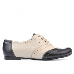 Pantofi casual dama 186 negru+bej