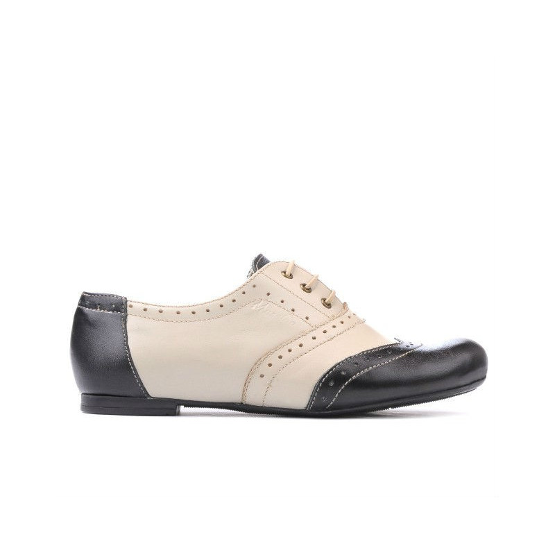 Pantofi casual dama 186 negru+bej