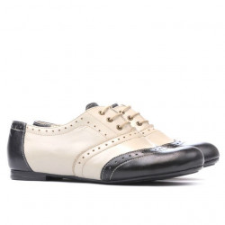 Pantofi casual dama 186 negru+bej