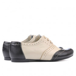 Pantofi casual dama 186 negru+bej