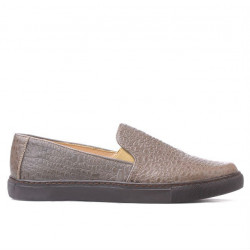 Pantofi sport dama 658 croco nisip