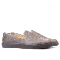Pantofi sport dama 658 croco nisip