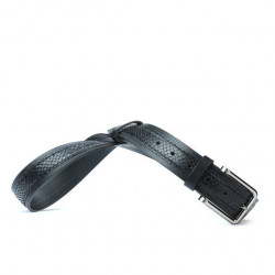 Férfi öv 18b fekete+kígyó fekete