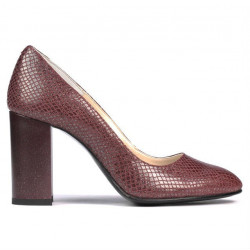 Pantofi eleganti dama 1269 piton bordo