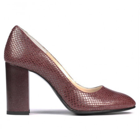 Pantofi eleganti dama 1269 piton bordo